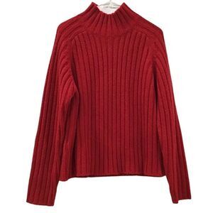 Red Sweater, Mockneck, The Limited, Size L